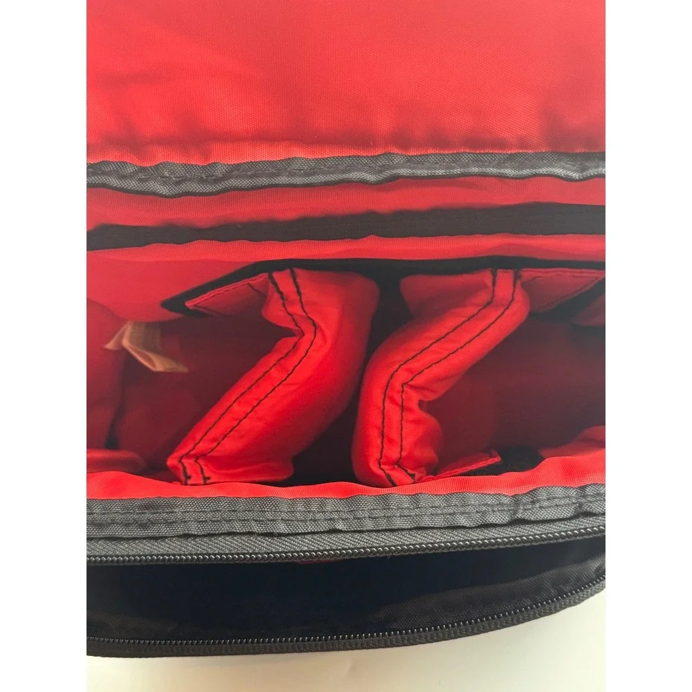 Ritz Gear Camera Shoulder Bag Black Red Padded Dividers Adjustable Strap